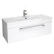 1000mm Modern White Wall Mounted Hung Vanity Unit Milimalist Basin And Cabinet