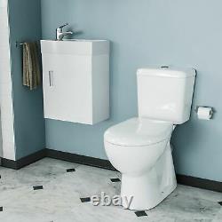 3-Piece 400mm Basin Wall Hung Vanity and Toilet with 800 Quadrant Shower Hauge