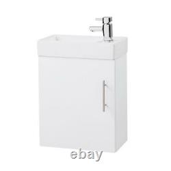 400mm Cloakroom Close Coupled Toilet Wall Hung Vanity Unit Basin Sink