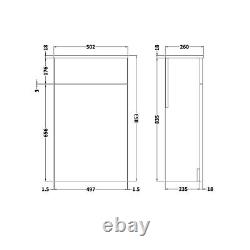 400mm Cloakroom Suite 1 Door Grey Gloss Wall Hung Vanity Unit & BTW Toilet Pack