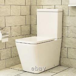 400mm Cloakroom Suite 1 Door Grey Gloss Wall Hung Vanity Unit & Elena Toilet