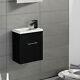 400mm Wall Hung Vanity Unit, Black Mixer Tap Wall Hung Toilet Pan Cistern Frame