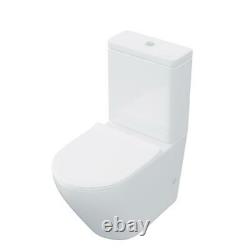 600mm Bathroom Basin White Wall Hung Vanity Unit and Toilet Suite Charta
