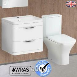 600mm Wall Hung Vanity Unit Basin Projection Close Coupled Toilet