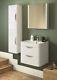 800mm Modern Bathroom Gloss White Wall Hung Vanity Unit Cabinet And Basin Sink