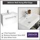 800mm Modern White Wall Mounted Hung Vanity Unit Mid-edged Basin And Cabinet