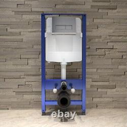 AICA 1.14m Wall Hung WC Cistern Frame+ Cistern+Rectangle Dual Flush Plate
