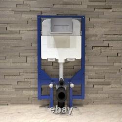 AICA White Wall Hung Toilets Pan Soft Seat Close with Concealed Cistern Frame WC