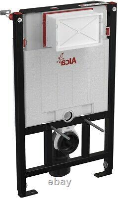 ALCA 0.85M CONCEALED WC TOILET CISTERN FRAME WITH BLACK FLUSH PLATE 2in1 SET