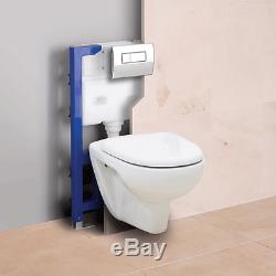 Adjustable Wall Hung Pan Frame & Concealed Cistern and Dual Flush 820mm