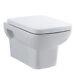 Alba Square Wall Hung Ceramic Toilet Pan & Soft Close & Seat, 400mm Balterley