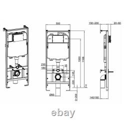 Albi Wall Hung Toilet 1160mm Mechanical WC Frame & Cistern & Bl BUN/ALBIWH/91057