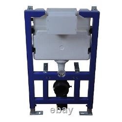 Albi Wall Hung Toilet 820mm Pneumatic Frame & Cistern & Brushed BUN/ALBIWH/91049