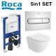 Anas Rimless Wall Hung Toilet Pan Roca Wc Frame 0.82 Chrome Flush Plate