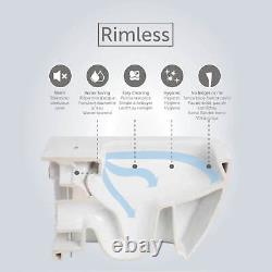 Anas Rimless toilet wall hung pan slim seat grohe frame 1.12 38772001 chrome flu