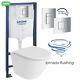 Anas Tornado Flushing Rimless Wall Hung Pan & Grohe Frame Concealed Cistern