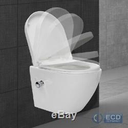 BTW back to wall toilet WC soft close seat hung toilet rimless bidet function