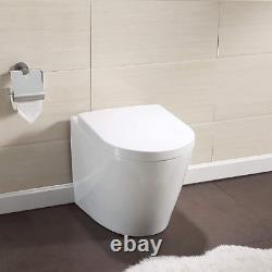 Back to Wall Toilet and Wall Hung Toilets & Seat Luxury White Ceramic Bathroom