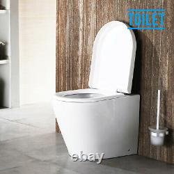 Back to Wall Toilet and Wall Hung Toilets & Seat Luxury White Ceramic Bathroom