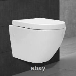 Back to wall BTW ceramic toilet pan wall hanging toilet soft close toilet seat