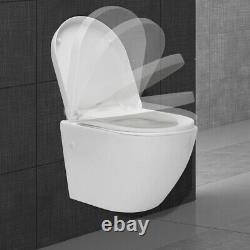 Back to wall BTW ceramic toilet pan wall hanging toilet soft close toilet seat