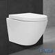 Back To Wall Toilet Pan With Soft Close Seat Hanging Toilet White Toilet Seat Wc