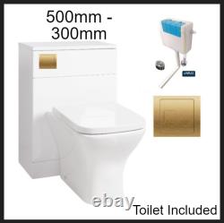 Bathroom Back To Wall WC Unit BTW Toilet Pan Soft Close Seat & Concealed Cistern
