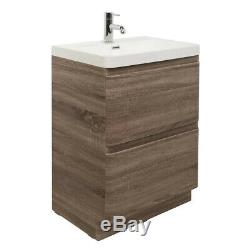Bathroom Basin Sink Vanity Unit Back to Wall Toilet Suite Tall Storage Cabinet