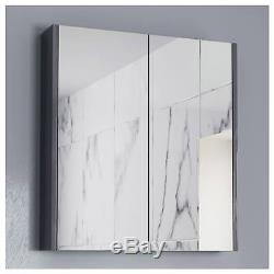 Bathroom Furniture Basin Vanity Toilet Unit Mirror Storage Cabinet Grey Gloss