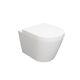 Bathroom Rimless Wall Hung Toilet Wc Pan & 1.14m Height Concealed Cistern Frame