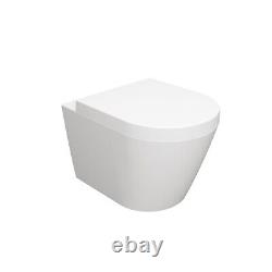 Bathroom Rimless Wall Hung Toilet WC Pan & 1.14M Height Concealed Cistern Frame