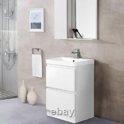 Bathroom Vanity Unit Basin Sink Wall Hung Floor Standing Toilet Cabinet White