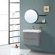 Bathroom Vanity Unit Cabinet Furniture Toilet Basin Sink Wall Hung Storage Grey
