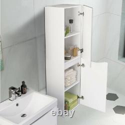 Bathroom Vanity Unit Cabinet Furniture Toilet Basin Sink Wall Hung Storage White