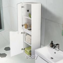 Bathroom Vanity Unit Cabinet Furniture Toilet Basin Sink Wall Hung Storage White