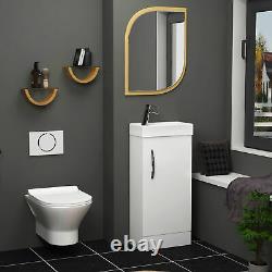 Bathroom Venera Modern Wall Hung Rimless Toilet Round Pan & Slim Soft Close Seat