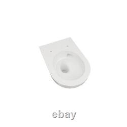 Bathroom Wall Mounted Toilet Modern Pan Cloakroom UF Soft Close Seat Round