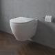 Bathroom White Ceramic Wall Hung Toilet Only Pan Soft Close Seat Wall Mounted Wc