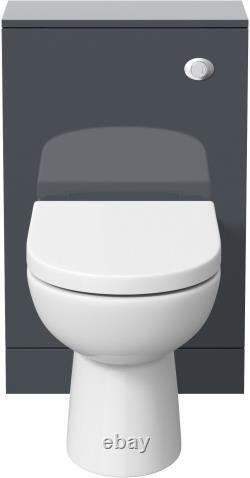 Bathroom White Grey Concealed Cistern Furniture Unit WC BTW Back To Wall