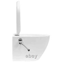 Best! Wall Hung Rimless Toilet With Bidet Function Ceramic White Sleek Toilet