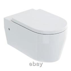 Britton Stadium Wall Hung Toilet 545mm Projection Soft Close Seat