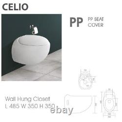 CELIO Wall Hung Toilet Modern With Soft Close Seat Cover