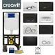 Creavit Concealed Wall Hung Toilet Wc Adjustable Cistern Frame & Flush Plate