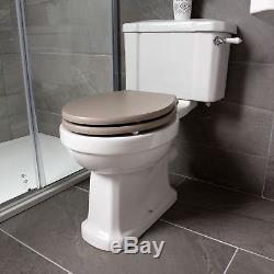Cambridge Close Coupled Traditional Toilet White Victorian Classic