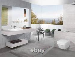 Ceramic Wall Hung Rimless Square Soft Close Seat Bathroom Toilet Pan