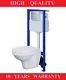 Cersanit Toilet Frame With Cistern Wall Hung Toilet Pan Soft Close Seat, Button