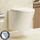 Cesar Wall Hung Rimless Toilet Ceramic & Seat Round Button Cistern Frame