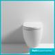 Chic Cheap Wall Hung Pan + Soft-close Toilet Modern Round Bathroom