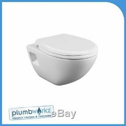 Chic Cheap Wall Hung Pan + Soft-Close Toilet Modern Round Bathroom