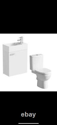 Clarity Compact cloakroom suite Wall Hung Sink & Toilet